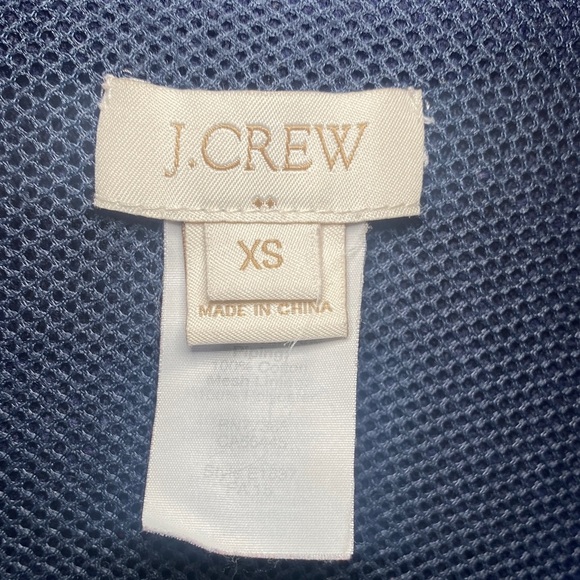 J.Crew XS Navy Faux Fur Sherpa Fleece Jacket Zip-Up Women’s Cozy - Picture 3 of 10